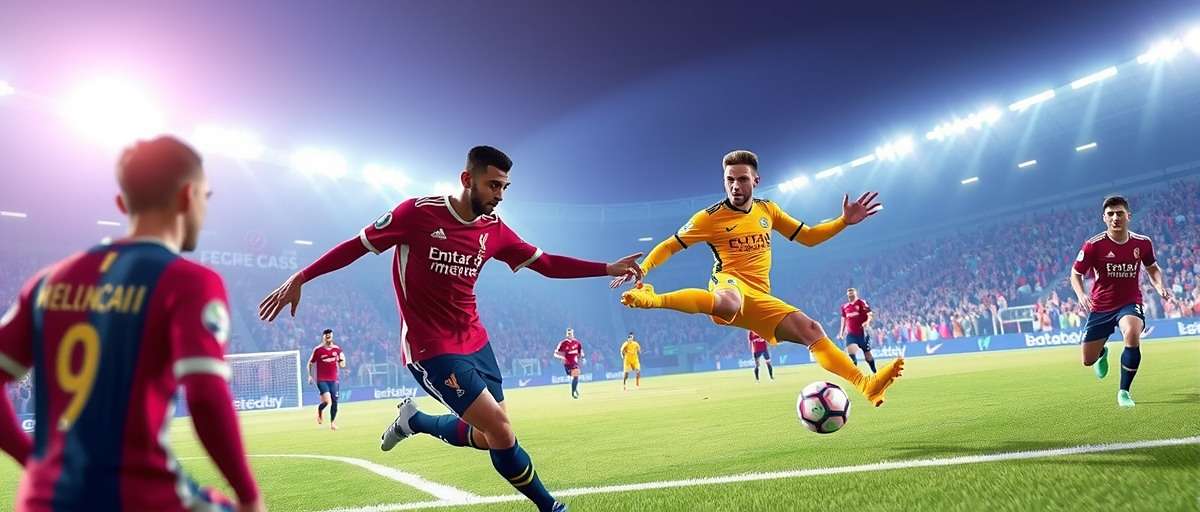 FIFA 20 gameplay showing an exciting football match between two top teams